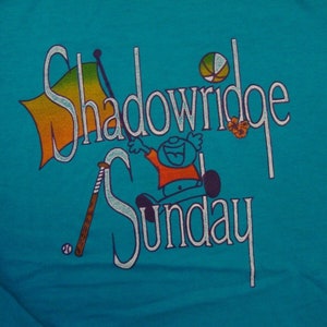 Vintage Shadowridge Sunday Kids Fun Outdoors Sports Recreation T Shirt S