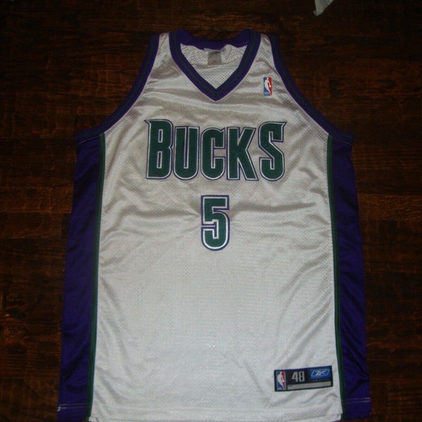 Vintage Milwaukee Bucks Tim Thomas NBA Authentic Jersey 48