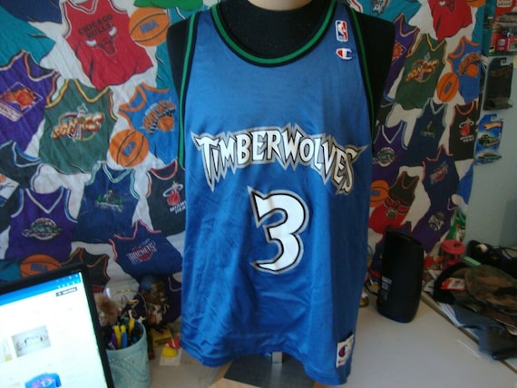 Minnesota Timberwolves Vintage Kevin Garnett Champion Jersey 52 XXL  Reversible