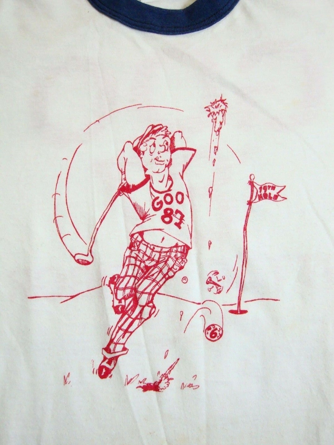 Vintage Little Harbor Country Club Wareham MA 1987 80's Golfing Golf T