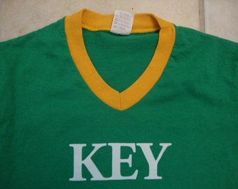 Vintage Key Sporting Green T Shirt Size S