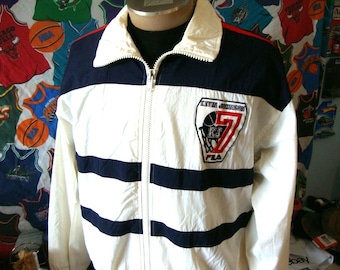 Chaqueta de calentamiento vintage Kevin Johnson Fila Phoenix Suns #7 de los años 90