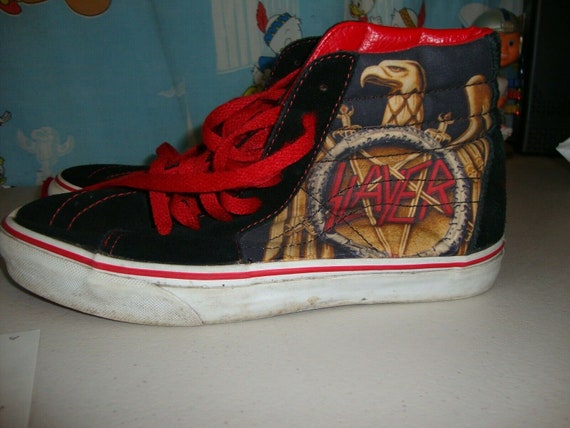 Vintage Slayer Vans Skate Hi Top Shoes Mens 7 Wome