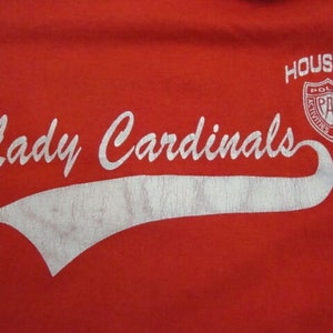 Vintage Lady Cardinals Houston Texas Police Activities League Men&#39;s T- Shirt L