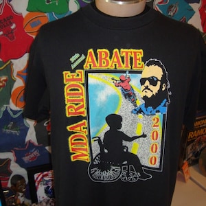 Vintage ABATE 2000 Motorcycle Rally Biker T Shirt Size L
