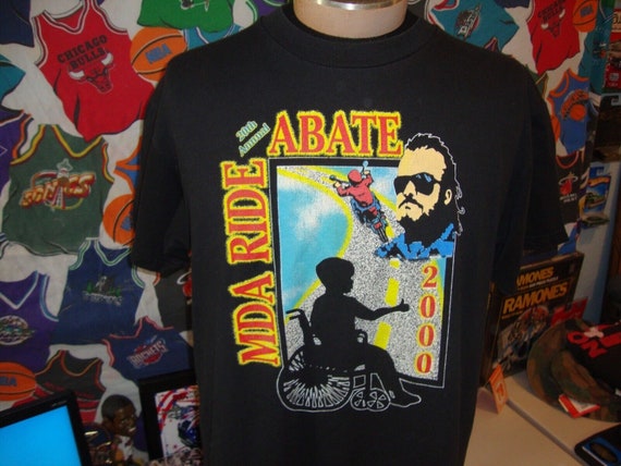 Vintage ABATE 2000 Motorcycle Rally Biker T Shirt… - image 1