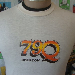 Vintage 80&#39;s KKBQ 79Q 93FM Houston Texas Q-Zoo Radio Station T Shirt Fits M