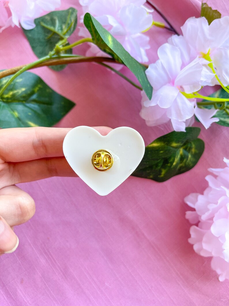 Red Floral Heart Constellation Pin