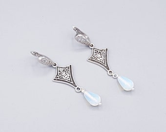 Art Nouveau Opalite Earrings