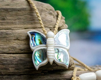 Butterfly Necklace - Hand-Carved by Bali Necklaces