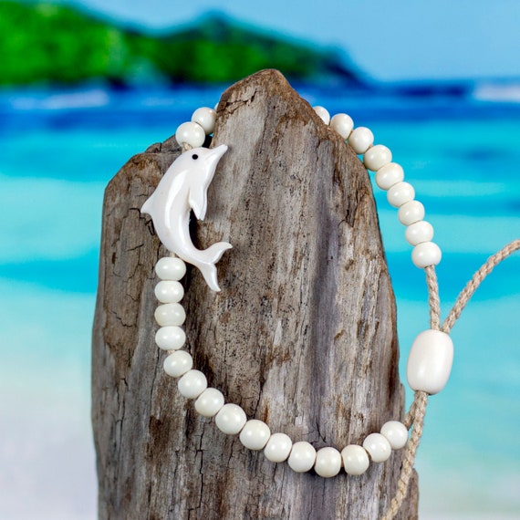 Bali Necklaces Dolphin Bracelet Hand Carved Water Buffalo Bone
