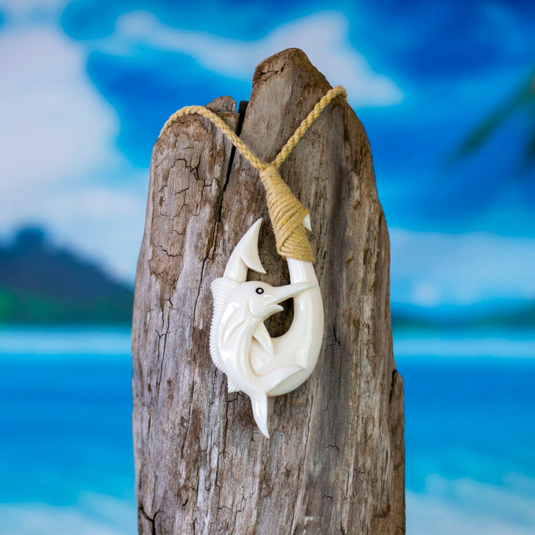 Marlin Necklace Hand Carved by Bali Necklaces -  Canada