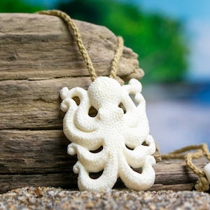 Octopus Necklace - Hand Carved by Bali Necklaces