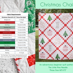 Christmas Chain Quilt Pattern, PDF Quilt Pattern, Christmas Quilt Pattern
