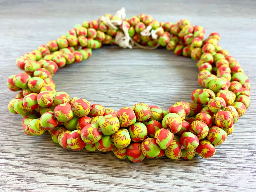 Handmade Recycled Sankas Round Beads From Ghana Africa Etsy
