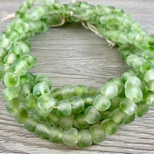 Handmade Recycled Sea Glass Beads From Ghana Africa Etsy