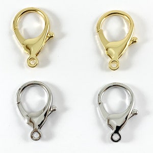 18K Gold/Platinum Plated Large Lobster Clasp