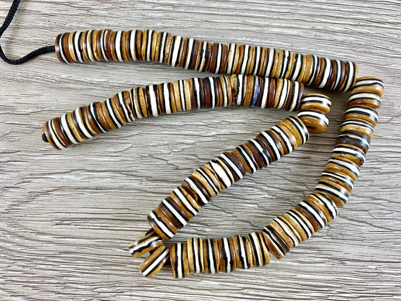 Brown Bone Beads From Africa