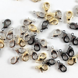 Real 18K Platinum/Gold Plated Lobster Clasps over Brass (901)