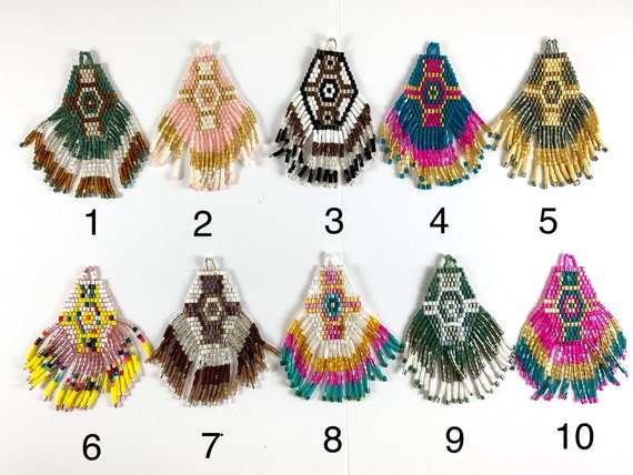Seed Beads Beaded Pendant Smaller 1pc - Etsy