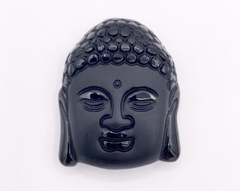 The Buddha Pendant Natural Black Obsidian Pendants Beautiful Hand Carved Buddhism Stone Pendant Sold By Piece
