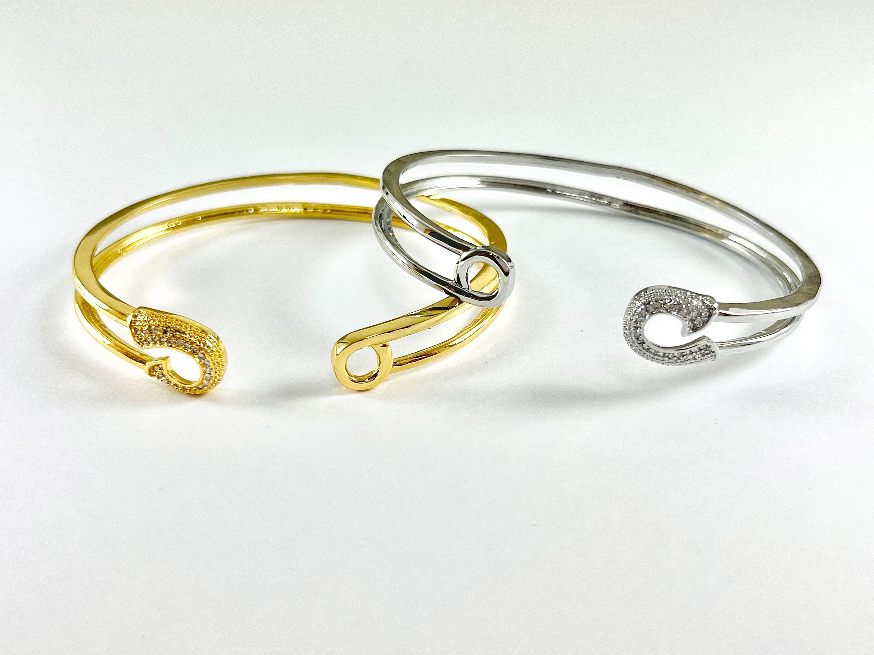 Safety pin cuff bracelet sale