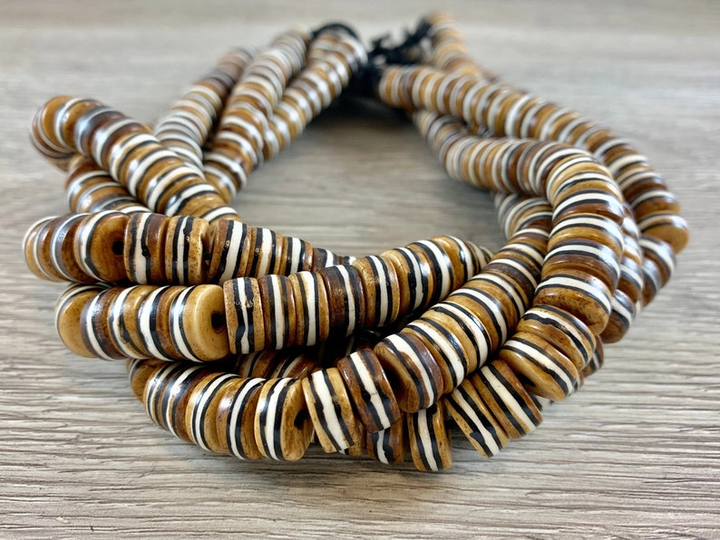 Brown Bone Beads From Africa