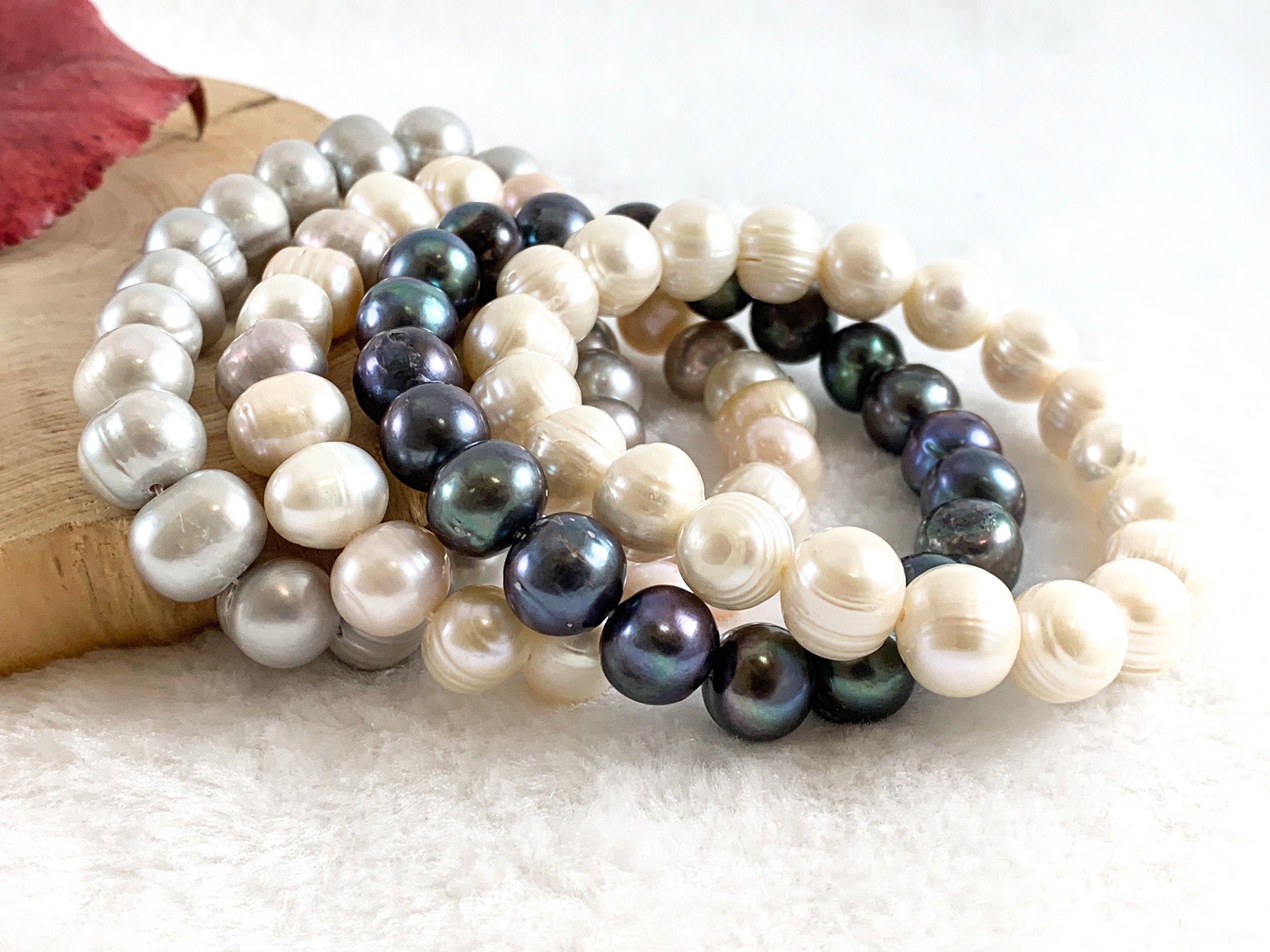 Freshwater Pearl Stretchy Bracelet Multiple Color Available