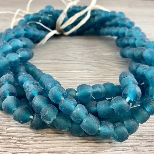 Handmade Recycled Sea Glass Beads From Ghana Africa Etsy
