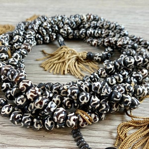 Black Tibetan Mala Beads (NOT Finished Necklace! Beads ONLY!!)