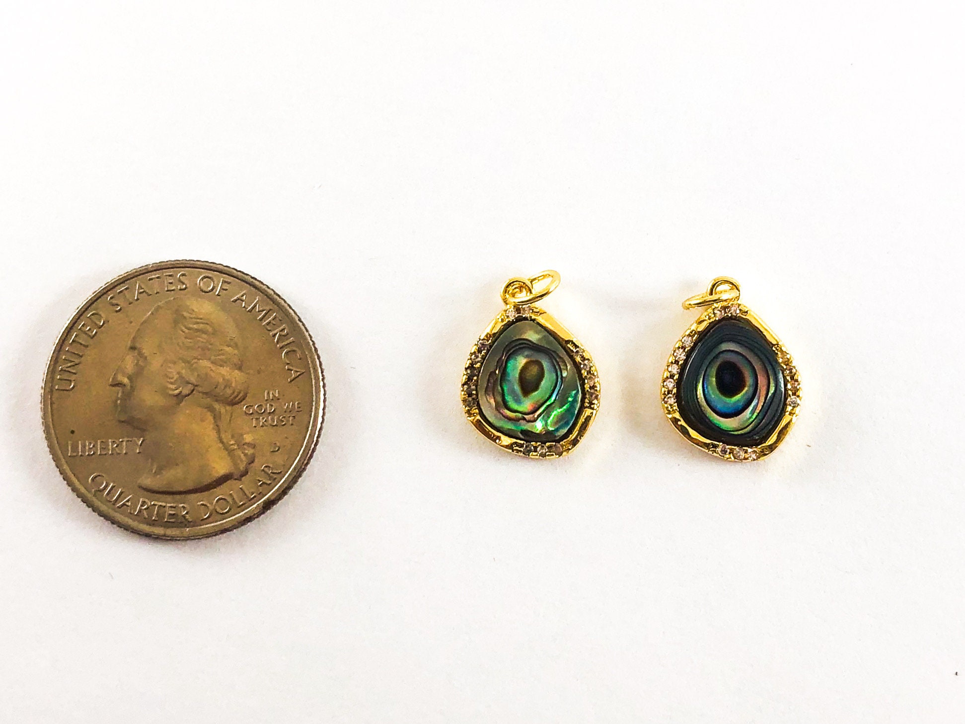 Drop Shape Shellin Round Tear Drop Shaped Shell Pendant with Gold Plating | Etsy
