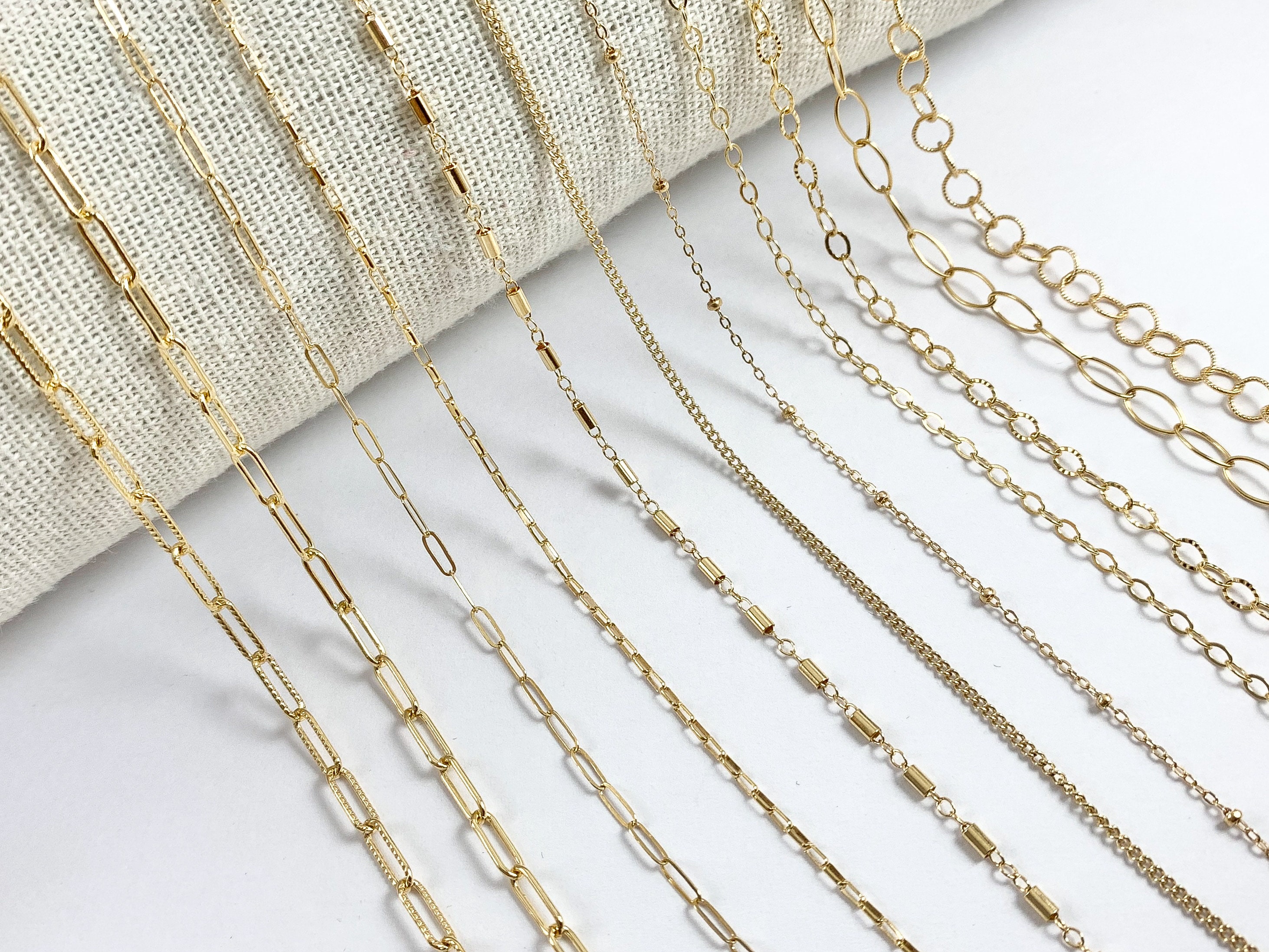 New 14K GOLD FILLED Chain by the Foot Permanent Jewelry Chain Proudly Made in USA 63 Different Chains Options Listing B Etsy