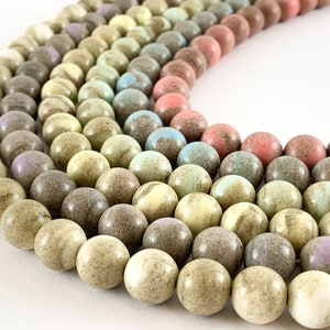Soft Sand Color Agate Round Smooth Shiny Beads Around 16&quot;