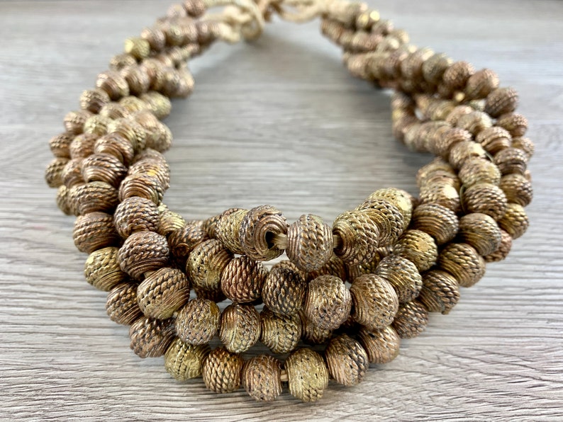 Ethiopian Brass Large Hole Beads from Africa