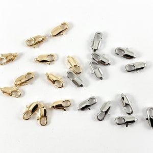 Real 18K Platinum/Gold Plated Lobster Clasps over Brass