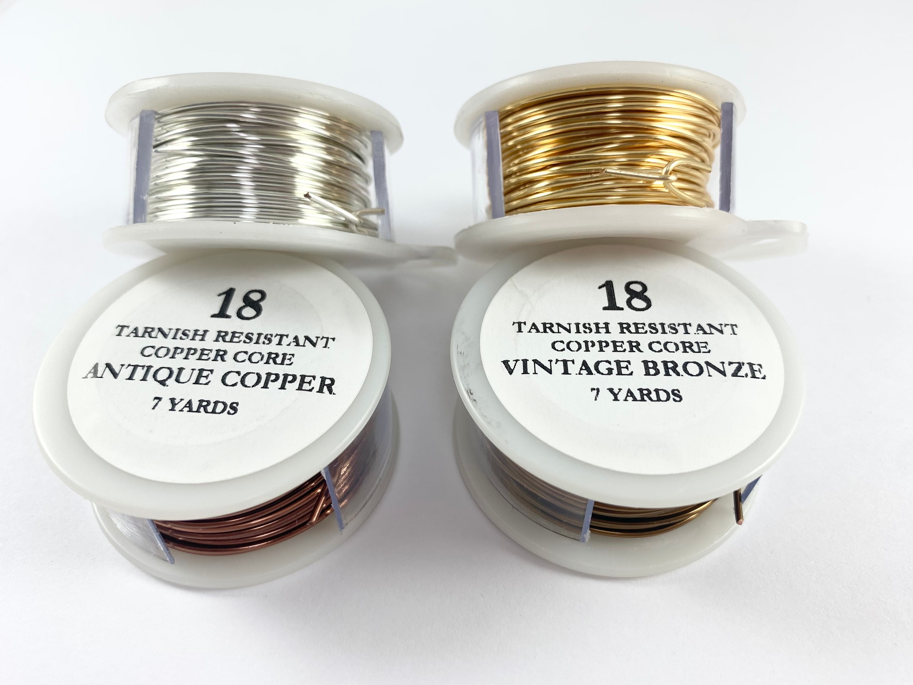 20 Gauge Round Gold Metal Craft Wire - Soft Non-Tarnish Copper Core - 15  Yards