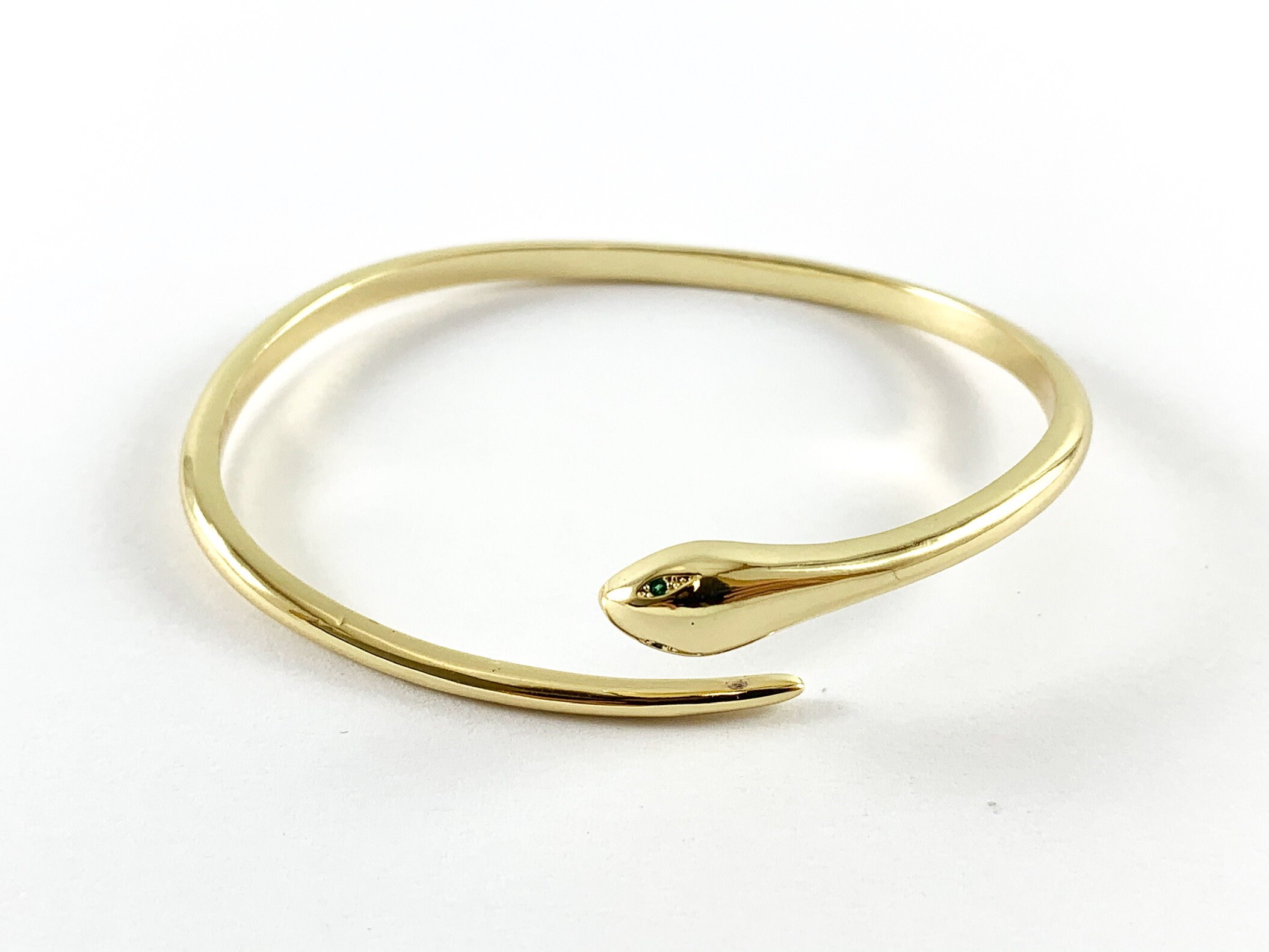 Gold Adjustable Snake Bracelet for Women: Brass Bracelets Gold Plated Open  Bangle Snakes Cuff Wrap Bracelets with Cubic Zirconia, Punk Snake Copper