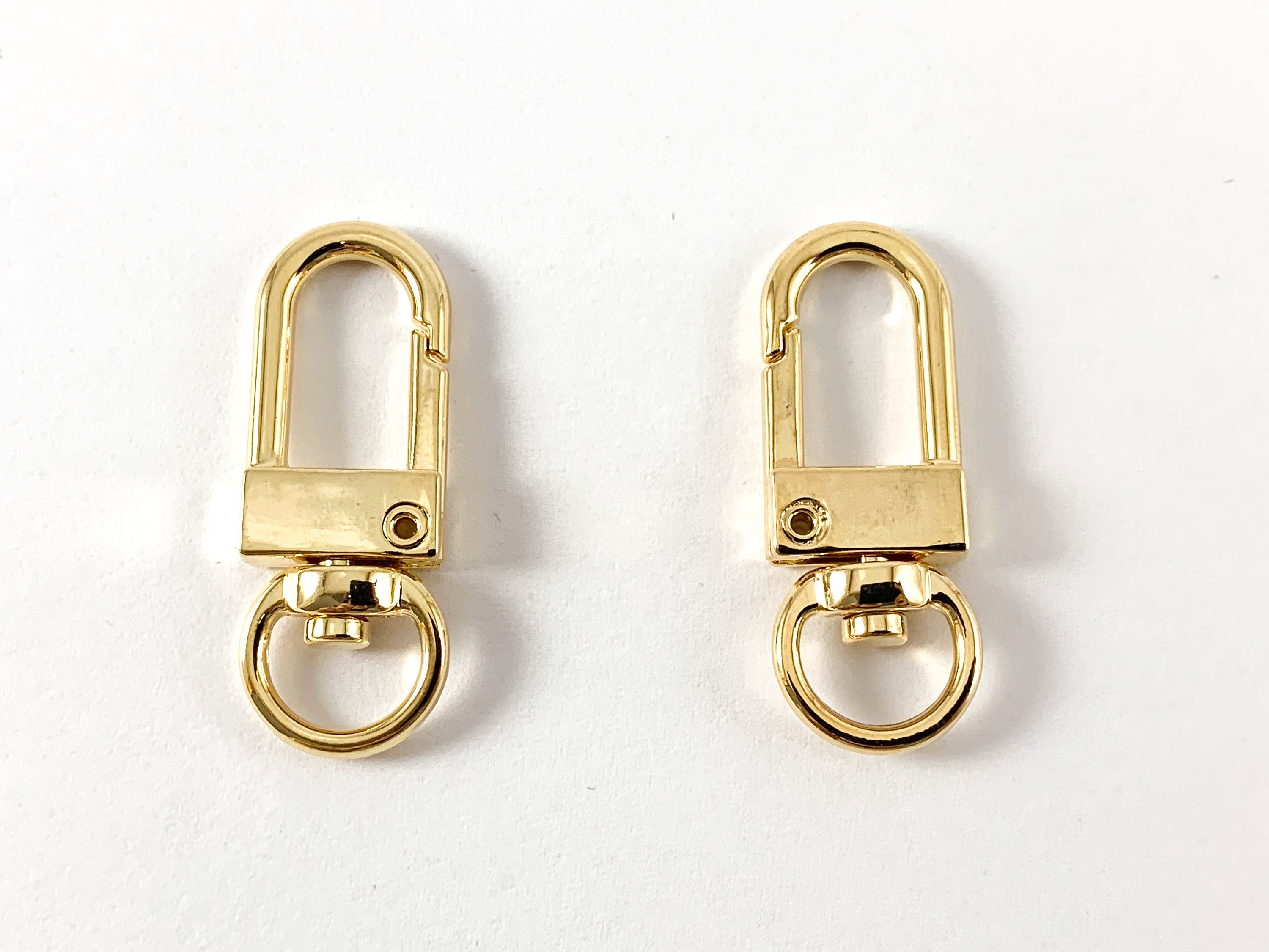 18K Gold/silver Plated Snap Hook Clasp Keyring Swivel Trigger