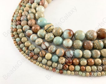 Aqua Terra Jasper Round Gemstone Beads
