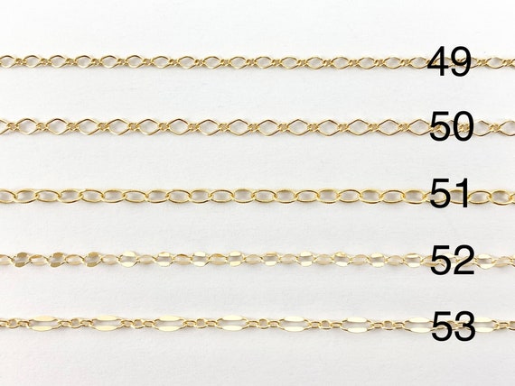 14K GOLD FILLED Chain by the Foot Permanent Jewelry Chain Proudly Made in  USA 63 Different Chains Options Listing A 