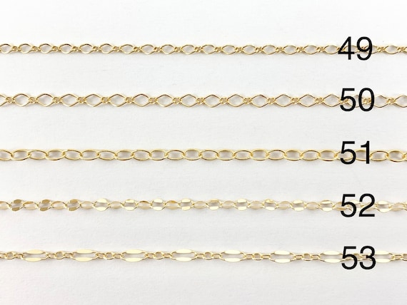 14K GOLD FILLED Chain by the Foot Permanent Jewelry Chain Proudly Made in  USA 63 Different Chains Options Listing A 