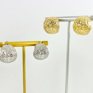 18K Gold or Silver Plated Thick Elegant Earring Huggies over Copper