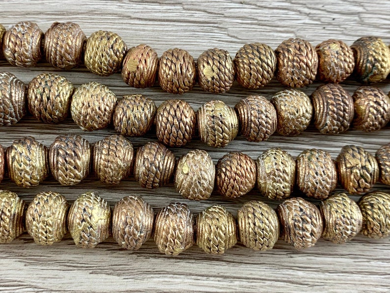 Ethiopian Brass Large Hole Beads from Africa