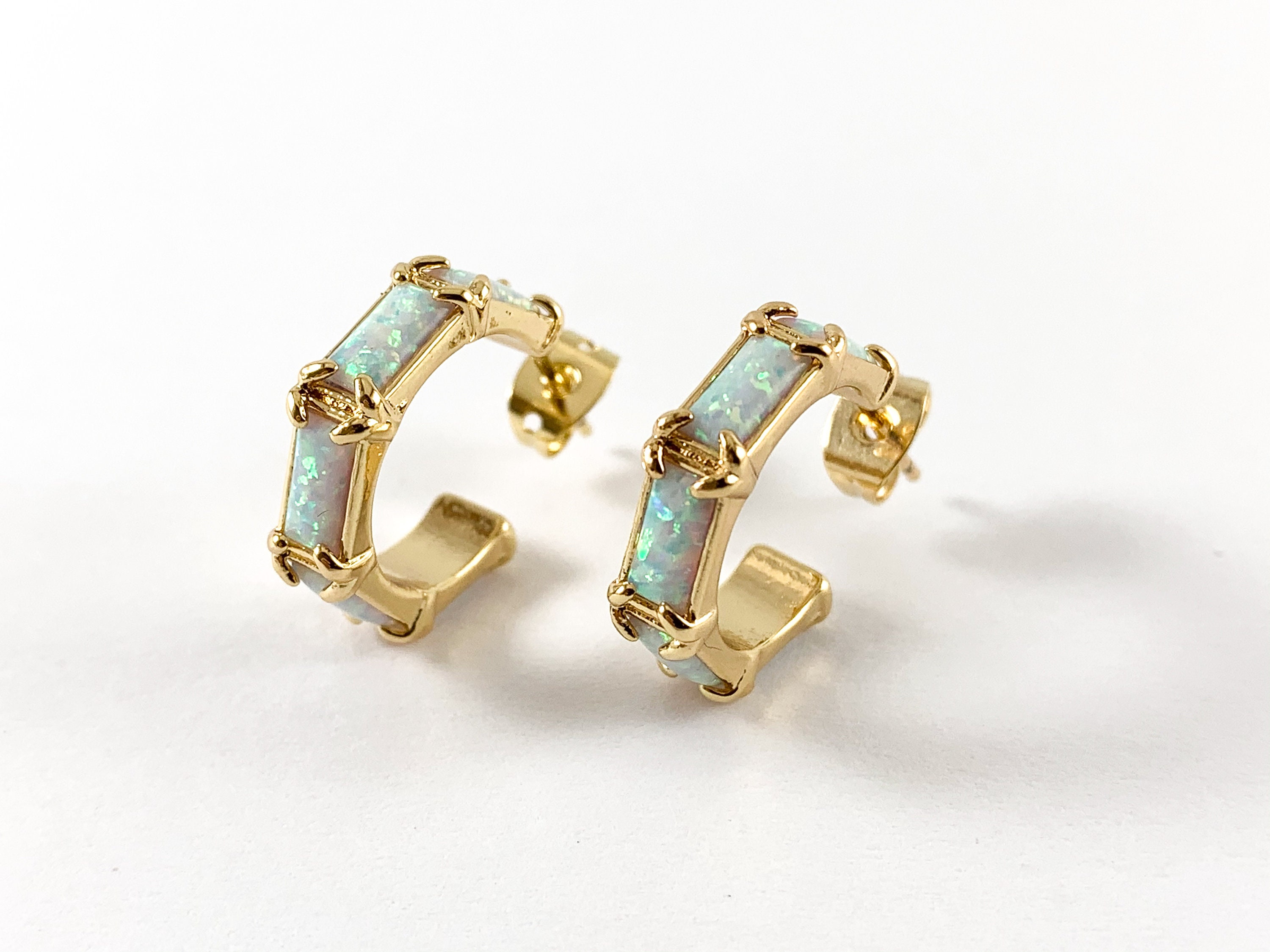 18K Gold Plated Flattened French Earrings hooks - luxury quality