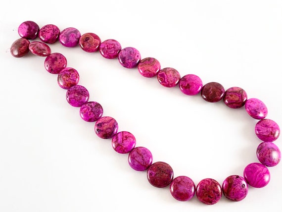 High Quality Dyed Hot Pink Crazy Lace Agate Natural Stone in