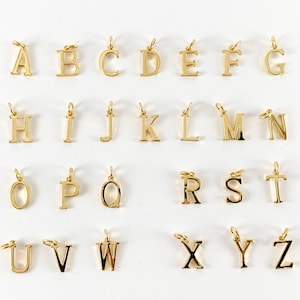 2 Pieces Initial Letter Charms Real 18K Gold Plated Over Copper | Custom Personal Charms For Jewelry Making (All 26 Letters Available!!!)