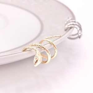 Fashionable Snake Ear Cuffs in 18K Gold/Silver plated Copper (No Piercing!!)
