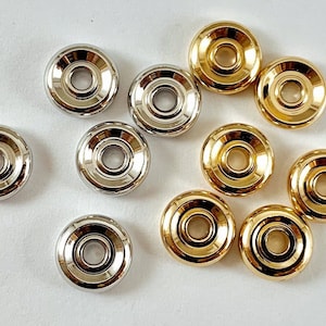 Real 18K Gold Plated Donut Spacer Over Brass