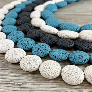 Lava Beads Coin & Oval