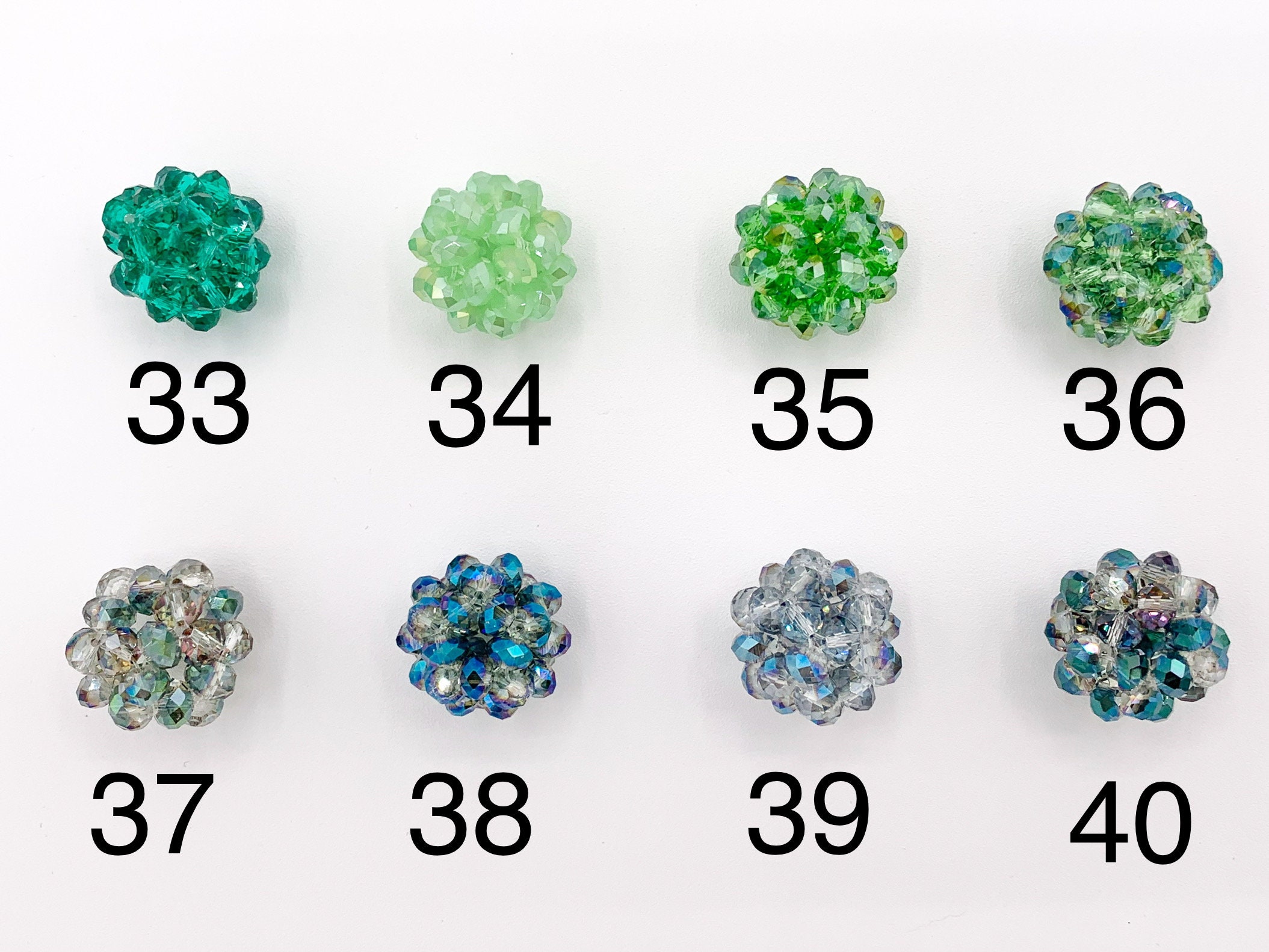 22mm/0.875 Inches Crystal Hand Weaved Balls Shiny Sparkly Crystal ...